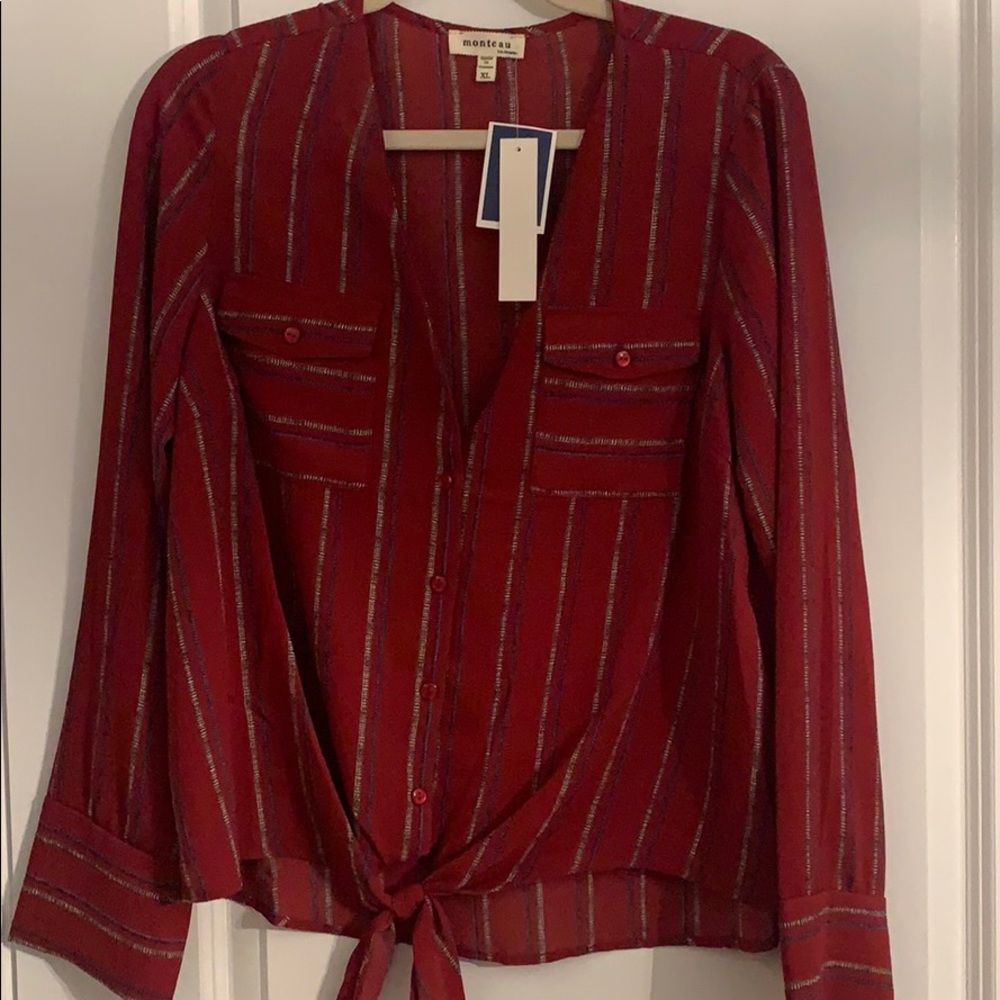 NWT Striped Blouse